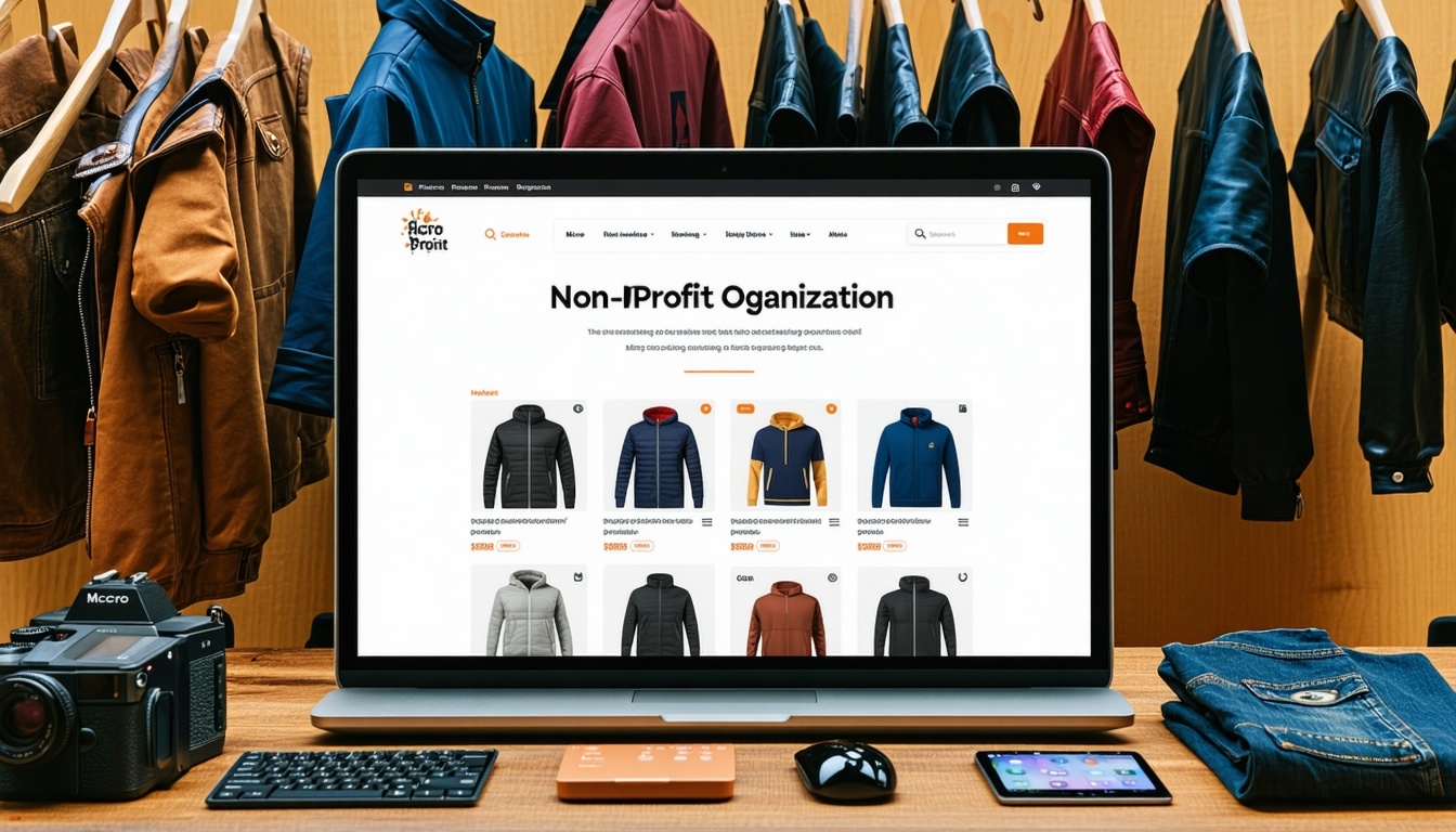 Custom micro website for a non-profit organization's merchandise
