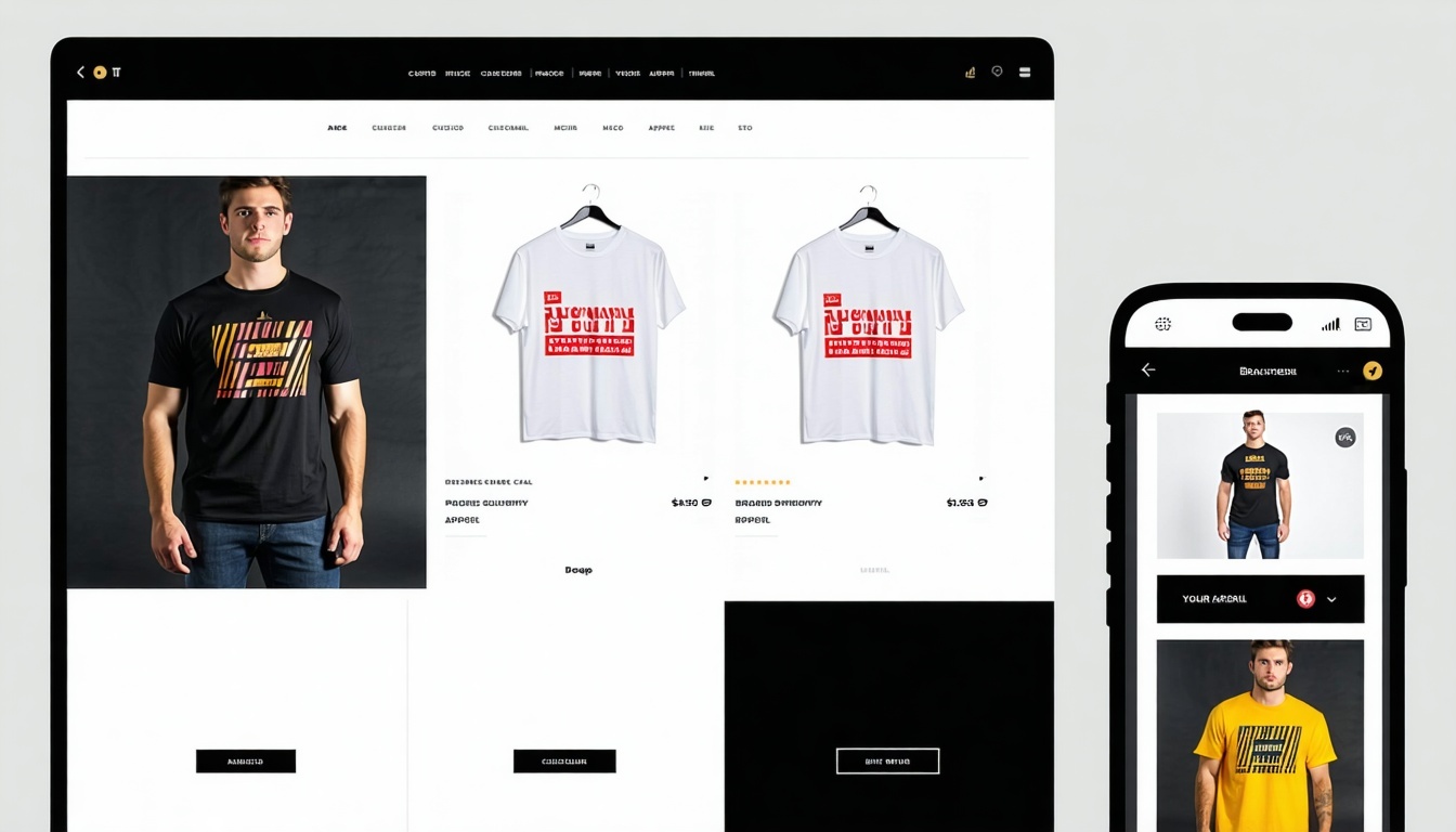 Custom micro website for branded apparel
